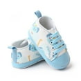 thumbnail image 4 of Infant Baby Girls Boys Lace Up Cartoon Canvas Shoes Soft Sole Toddler Slip On Sneaker Casual Cute Walking Shoes, 4 of 7