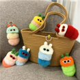 thumbnail image 2 of Lindo llavero de oruga, muñeco de peluche de dibujos animados, colgante para bolso, llavero creativo para coche, pequeño regalo, 2 of 6