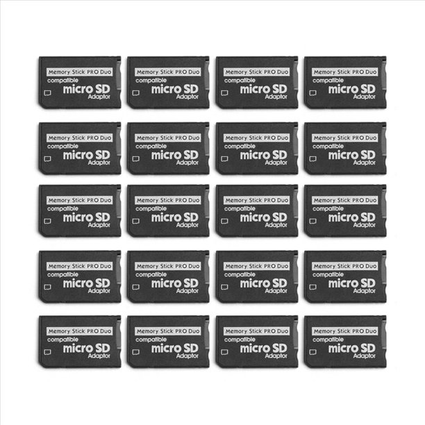 20X Adaptador , Tarjeta Micro-SD/Micro-SDHC TF Una Tarjeta Memory Stick MS Pro Duo para Adaptador de Tarjeta
