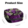thumbnail image 2 of Grape Sanitary Napkin Bag Period Purse Small Storage Bag Pouch Case Travel Organizer Zipper Pouch 4.7x6.6x6.6 in Velvet Oxford Cloth Sponge Fabric Storage Bag for Sanitary Napkins, 2 of 6