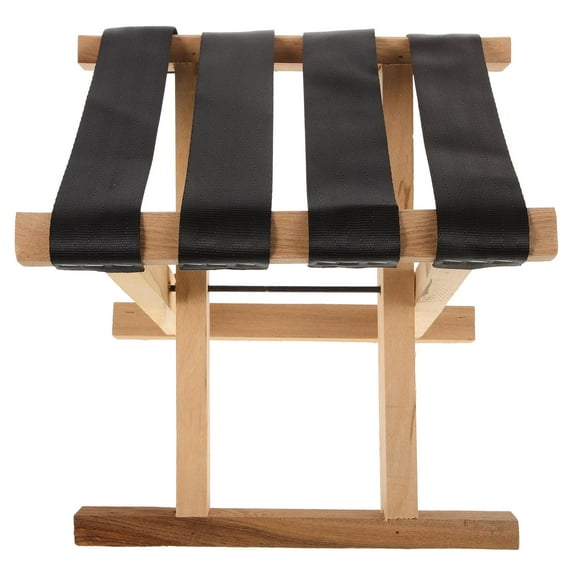 HAKIDZEL Black Portable Folding Stool for Travel 1Pcs 11X11X9.3In