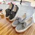 thumbnail image 6 of Xinyolin Women Bowknot Rhinestones Low Top Platform Sneakers Walking Loafers Nurse Shoes, 6 of 8