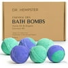 Dr. Hempster Natural Bath Bomb 6 Pack Gift Set - Organic Coconut Oil, Shea Butter, Eucalyptus and Lavender for Men and Women