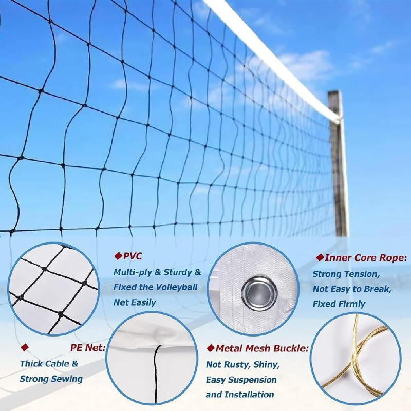 Zeiwohndc Portable Volleyball Net Regulable Volleyball Net Durability Volleyball Net