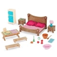 thumbnail image 1 of Li'l Woodzeez Master Bedroom & Dining Set – Miniature Furniture and Kitchen Accessories – 26pc Toy Set with Bed, Table, Fridge, and More – Toys for Kids Age 3+, 1 of 5