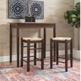 thumbnail image 6 of Linon Perkins 3-Piece Counter Height Dining Set with Seagrass Rush Seat, Espresso, 6 of 9