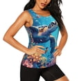 thumbnail image 2 of Fotbe Colorful Underwater Plant Turtle Blusas Sin Mangas para Mujer – Estilo Casual, Corte Suelto, Slim-Fit, Cuello Redondo Deportivo, Tops de Verano para Gimnasio y Yoga-XX-Large, 2 of 7