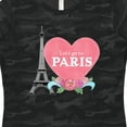 thumbnail image 4 of Inktastic Let's Go to Paris with Pink Heart and Eiffel Tower Women's T-Shirt, 4 of 5