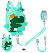 sixwipe Backpack Leash for Toddlers + Anti Lost Wrist Link, Child Backpack Leash, Dinosaur Kids Backpack Harness with Leash for 1-5 Years Old Boys and Girls