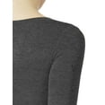 thumbnail image 6 of J. METHOD Women's Long Sleeve Scoop Neck Crop Top Solid Basic Casual Cropped T Shirts NEWT19 Charcoal L, 6 of 6