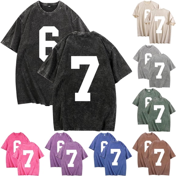 Nmnitkp 67 Shirt Crew Neck Funny Six Seven 6 7 Meme Gen Alpha Slang T-Shirt Black,L