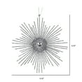 thumbnail image 2 of Vickerman 6.5" Pewter Snowflake Burst Glitter Christmas Ornament, 6 per Bag, 2 of 3