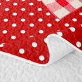 thumbnail image 5 of Erosebridal Girls Red Plaid Bowknot Twin Quilt Set,Teens Vintage Polka Dots Flowers Twin Coverlet Set, 5 of 7