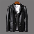 thumbnail image 2 of Mens Jean Jacket Casual Slim Fit Button Lapel Pockets Mens Jackets Y2K,Black,3XL, 2 of 3