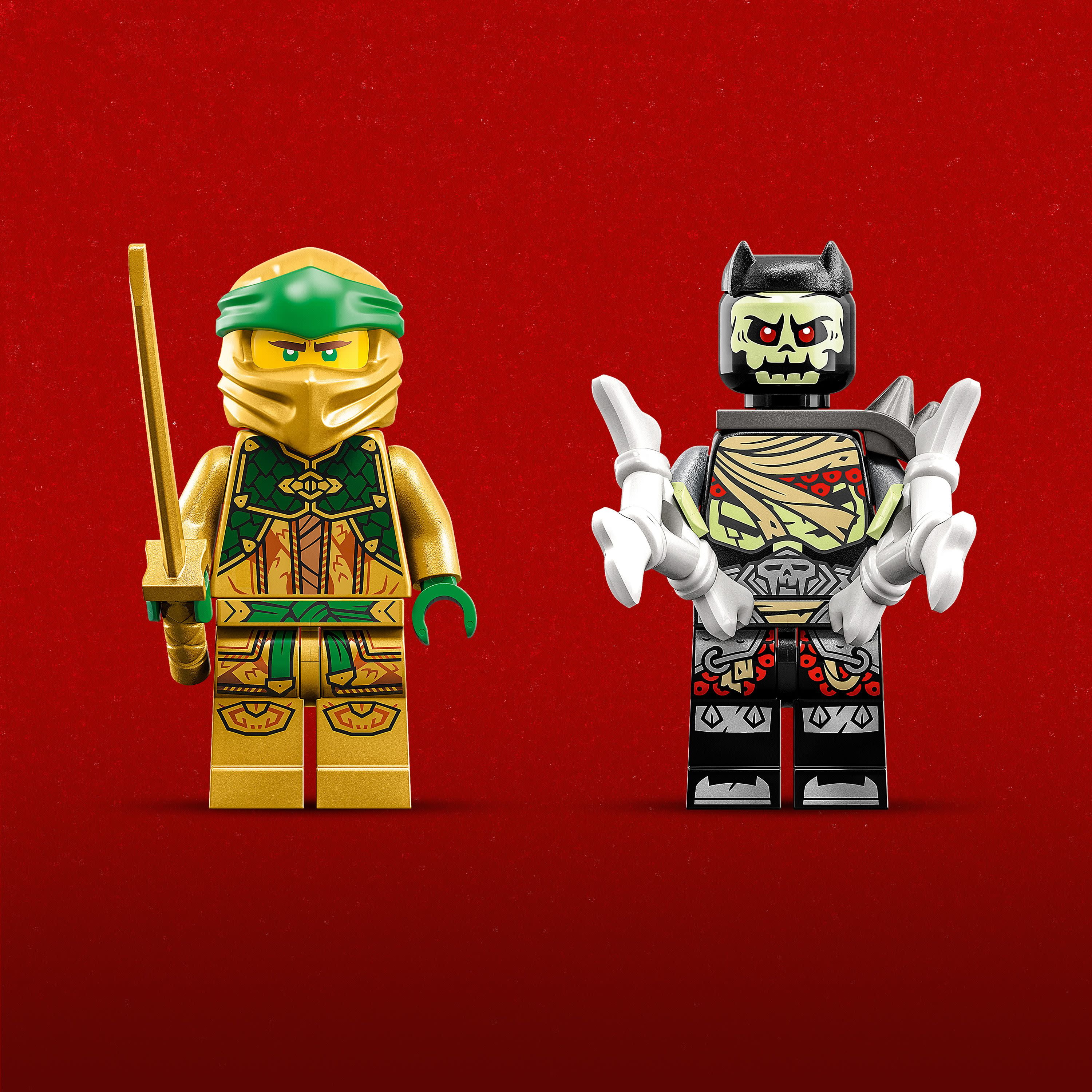 LEGO NINJAGO Lloyd's Mech Battle EVO Building Set 71781, with 2 Action  Figures, 2 Posable Ninja Action Figures to Build, Ninja Toy for Kids Ages  6+ with Bone Warrior and Golden Lloyd Minifigures