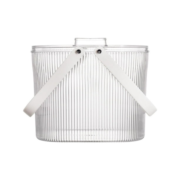 Cubo de doméstico, cubo de vino, transparente con tapa y, cubo de almacenamiento multifuncional pequeño para vino, mesa de cena, Picnic, cocina,