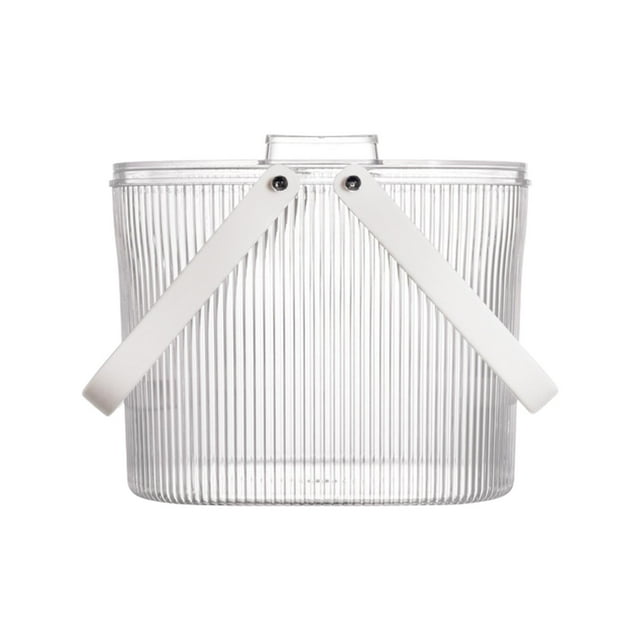 Cubo de doméstico, cubo de vino, transparente con tapa y, cubo de almacenamiento multifuncional pequeño para vino, mesa de cena, Picnic, cocina,