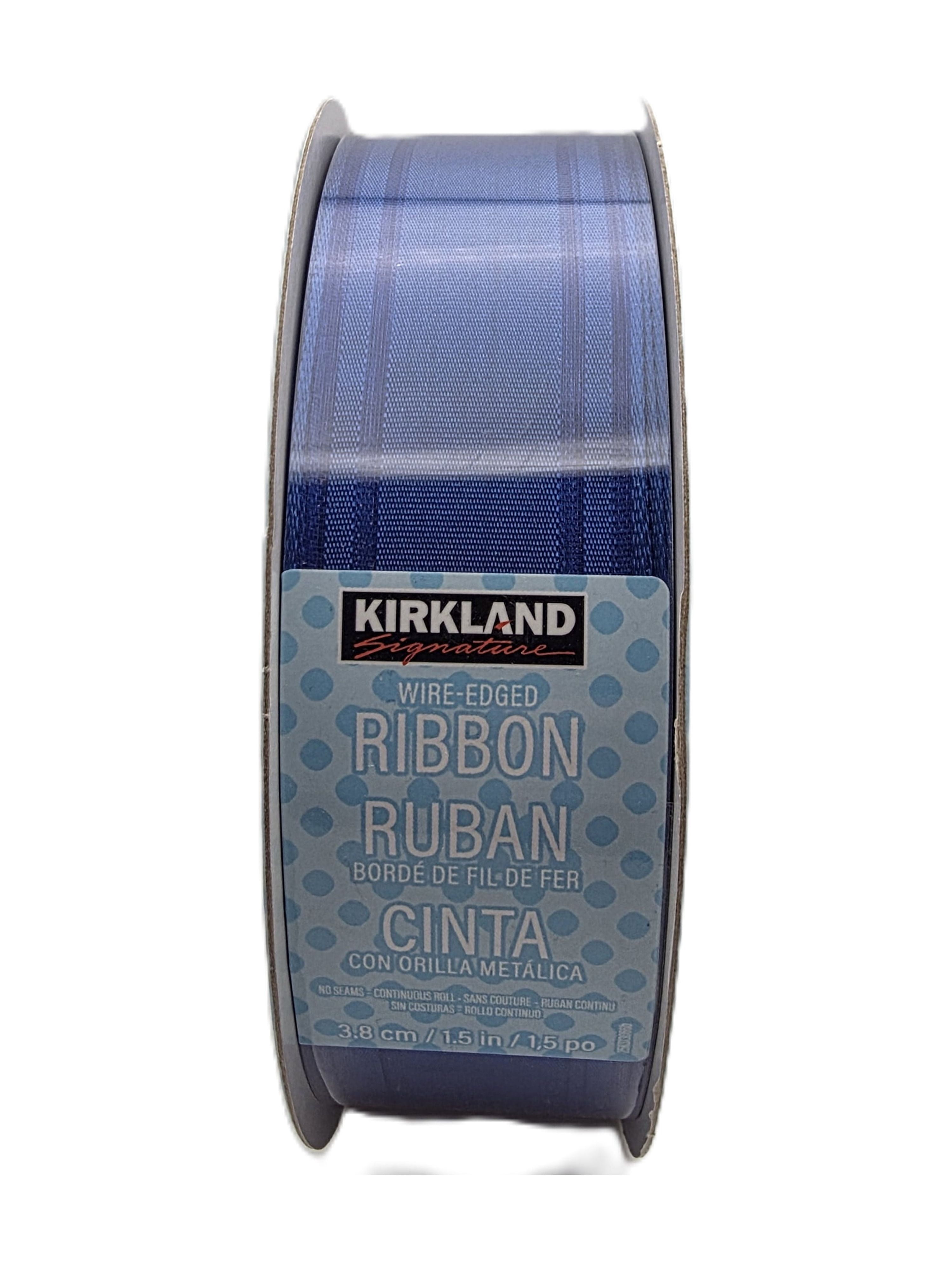 Kirkland Signature Wire Edged Silver Metallic Ribbon 50 yards x