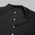 thumbnail image 4 of Defitshape Men's Cotton Robe House Coat Pjs Long Long Sleeve Fall Thin Spring Casual Soft Loose Button Nightshirt Black XX-Small, 4 of 4
