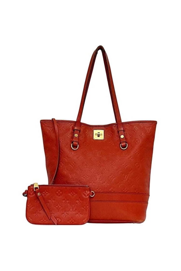 Pre-Owned Louis Vuitton Citadines PM Tote Bag f-24861 Red Oriane Monogram Empreinte... (Fair)