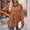 Brown, variant on Meichang Womens Corduroy Peplum Shacket Jacket Long Sleeve Button Down Babydoll Shirts Oversized Casual Loose Fit Work Blouses Tops