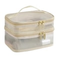 thumbnail image 1 of Clear Travel Toiletry Bag Multifunctional Hair Brush Bag Organiser for Lipsticks Eyeshdow, 1 of 5