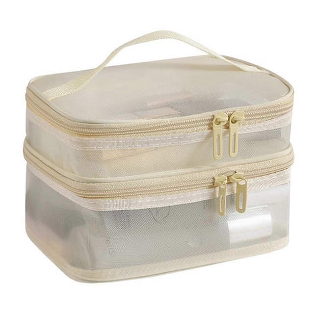 Clear Travel Toiletry Bag Multifunctional Hair Brush Bag Organiser for Lipsticks Eyeshdow