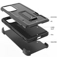 thumbnail image 3 of Bemz Heavy Duty Rugged Case with Belt Clip Holster for Samsung Galaxy A53 5G - Black, 3 of 9