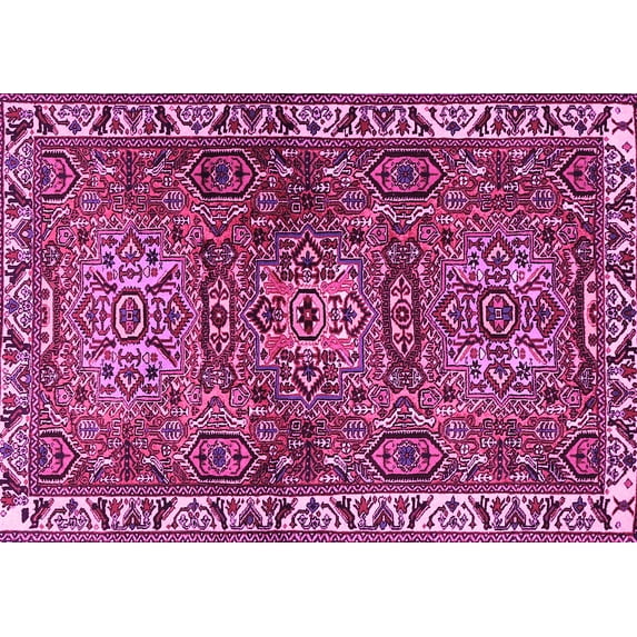 Ahgly Company Indoor Rectangle Persian Pink Traditional Area Rugs, 7' x 10'