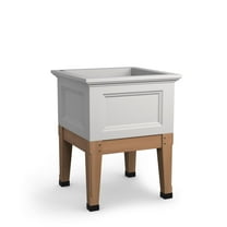 Mayne Fairfield 24" x 24" x 30" Square White Self Watering Elevated Garden Bed Planter