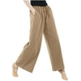 thumbnail image 6 of UYISJ Women Palazzo Dance Pants Wide Leg Loungewear Flowy Pants for Work Out, Yoga Brown XL, 6 of 6