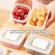 thumbnail image 5 of Bewildely Caja de almacenamiento de plástico para nevera, latas transparentes de frutas y alimentos para cocina, cajas de arroz para conservación, Almacenamiento y organización del hogar (8*11*4.6 cm), 5 of 6