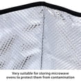 thumbnail image 4 of Ruiboury Microwave Cover Cloth Black Polyester Microwave Oven Waterproof Dust Cover with Portable Handle Electric Microwave Protector for Home Kitchen, 4 of 9