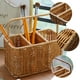 thumbnail image 4 of Organizador de cubiertos tejido con divisiones, cesta tejida para cubiertos, cesta decorativa para escritorio, 4 of 5