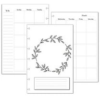 Undated Monthly Calendar Refills for 7 Disc Planners (Flora)
