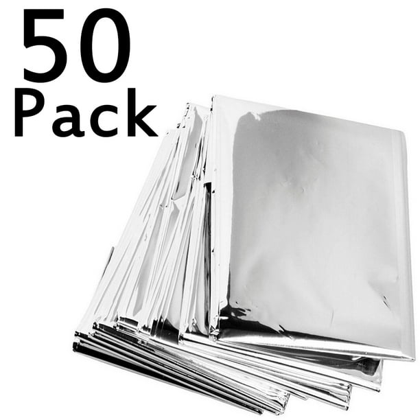 Emergency Mylar Thermal Blankets (Pack of 50)