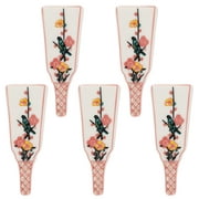 1 Set 5 Pcs Ceramic Cutlery Sakura Chopstick Rests Holders (Assorted Color)