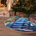 thumbnail image 5 of Xecao Floral Truck Welcome Pattern Christmas Tree Skirt Holiday Part Decorations for Christmas Tree, Farmhouse Christmas Decor Xmas Holiday Home Party Decorations-48", 5 of 6