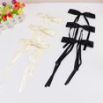 thumbnail image 7 of Ksopiavobs 6pcs Silky Satin Hair Bows Clips for Women Girls, Hair Bows Ribbons for Hair Bowknot Hair Clips with Long Tail, Cute Aesthetic Long Hair Accessories Barrettes with Bow (Black&White), 7 of 7