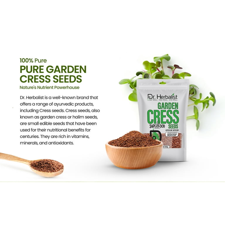 DR. Herbalist Lepidium sativum Plant Seed, Highly Nutritious