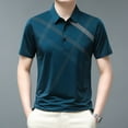 thumbnail image 5 of Men's Ice Lapel Breathable Diagonal Striped T-shirt, 5 of 6