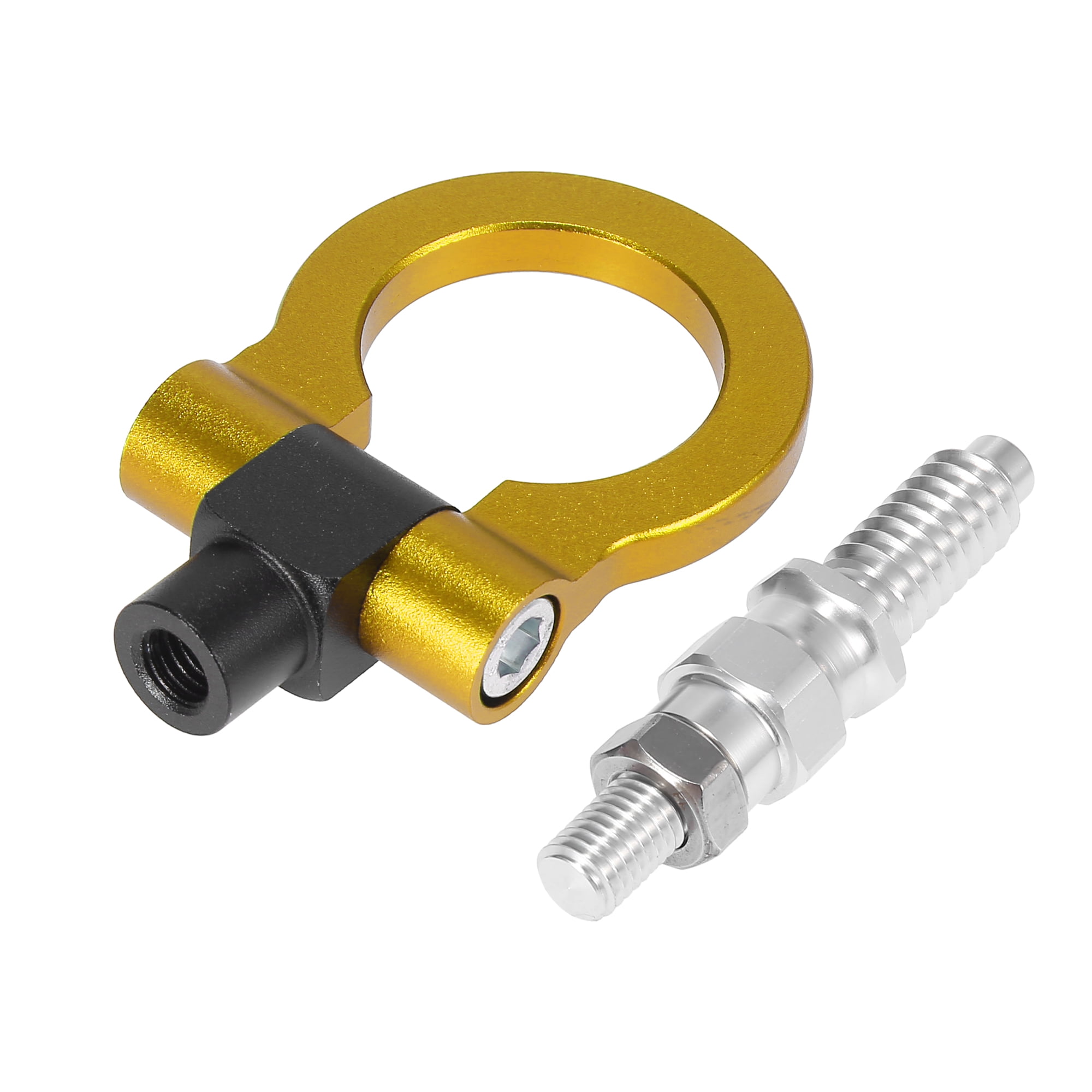 Unique Bargains Front Bumper Trailer Ring Eye Towing Tow Hook for BMW 325i Gold Tone