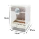 thumbnail image 2 of Comedero automático transparente para pájaros: práctico contenedor de semillas para jaula de pájaros, 2 of 9
