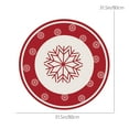 thumbnail image 3 of Yhmxh Christmas Round Area Rug, 31.5in Non-Slip Doormat Xmas Washable Floor Mat Christmas Bedroom Rugs for Living Room Bedroom Study Playing Carpet Christmas Decorations on Clearance - Snowflake, 3 of 6