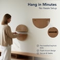 thumbnail image 4 of American Art Decor Brown Boho Arched Lunar Ledges Wall Shelf, Wood 2 Piece Floating Bookshelf for Wall, Modular Arch Display Shelf for Bedroom Bathroom Kitchen Living Room Decor, 6.62" H x 11.75" L, 4 of 7