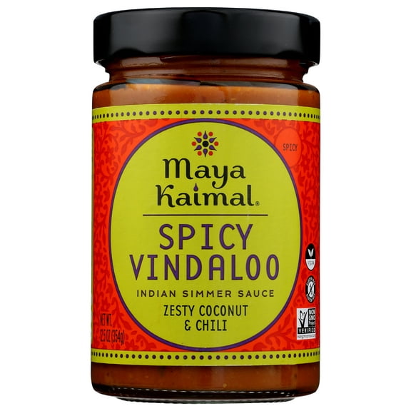 Pack of 6, Maya Kaimal Spicy Vindaloo Indian Simmer Sauce, 12.5 oz