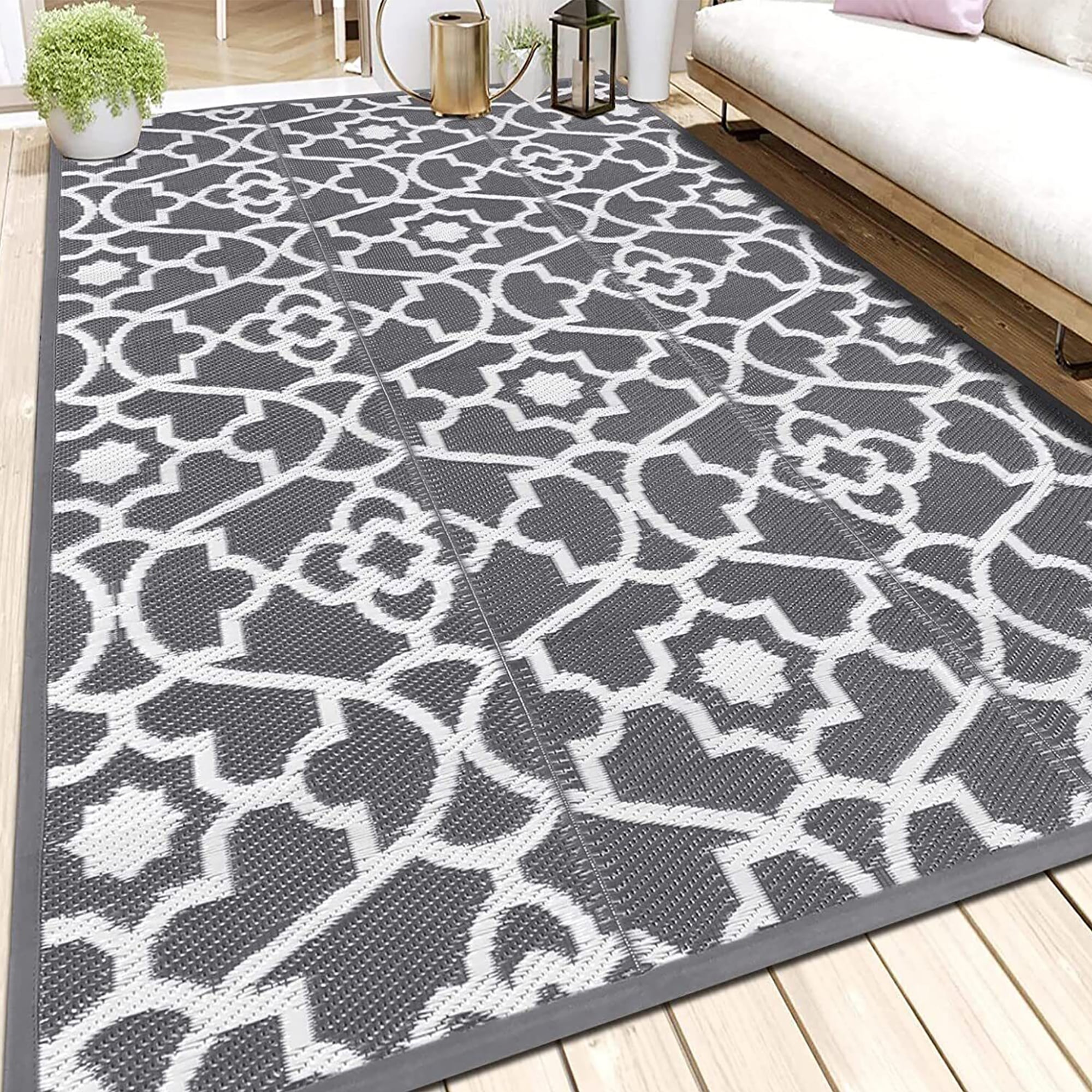 YouLoveIt Outdoor Area Rug Outdoor Rug Carpet Reversible Portable