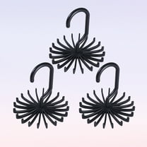 GOOHOCHY Black Non-slip Rotating Tie Hangers for Closet Door Storage Rack Organizer with 8pcs