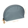thumbnail image 2 of Unique Bargains Half Moon Makeup Bag Small Half Moon Cosmetic Beauty Bag for Purse Cosmetic Organizer Gray Beige, 2 of 7