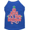 thumbnail image 1 of Go Jesus Screen Print Dog Shirt Blue Lg (14), 1 of 1